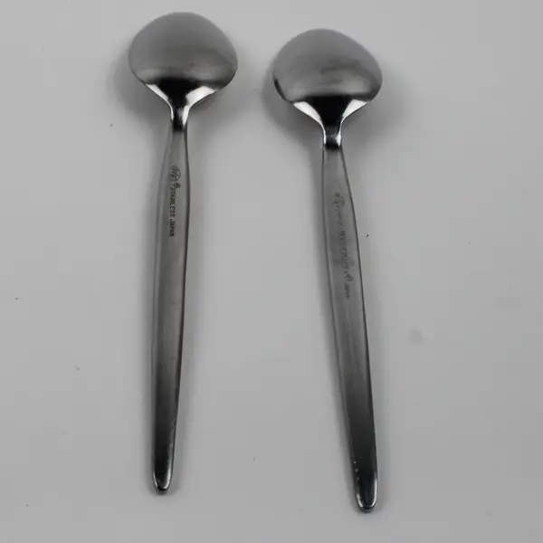 Lot of 2 Washington Forge Northern Sea Pattern SS Oval Soup Spoons 8" Rare