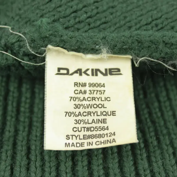 Lot of 2 Winter Hats Grey W/Small Bill & Green Dakine Stocking Cap