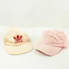 Lot of 2 Adjustable Baseball Caps Pink Sorry & Pink Adidas