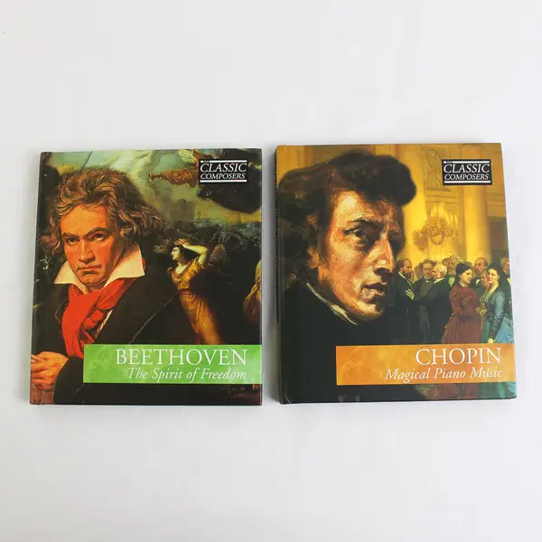 Lot of 2 Classic Composers CD/Book Combo Early Romantic Chopin/Beethoven 2005