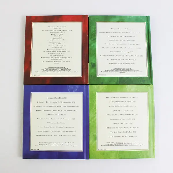 Lot of 4 Classic Composers CD/Book Combo -Late Romantic Strauss, Brahms, Liszt