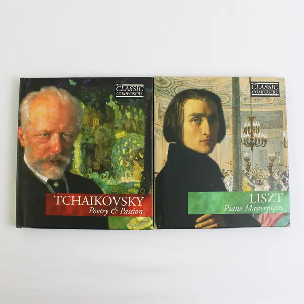 Lot of 4 Classic Composers CD/Book Combo -Late Romantic Strauss, Brahms, Liszt