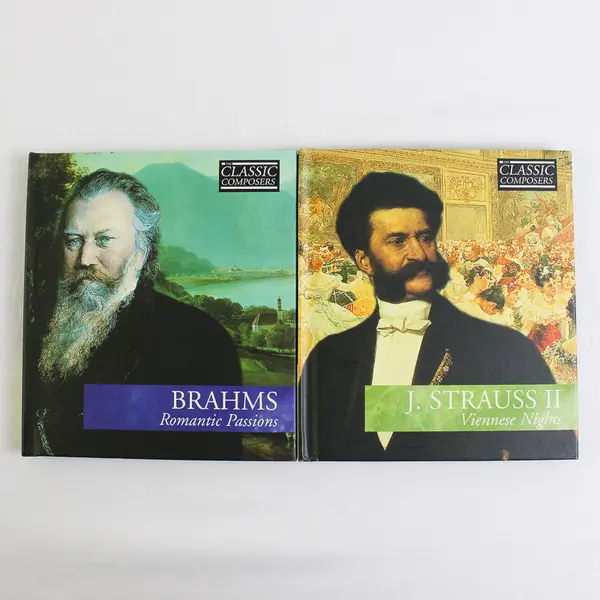 Lot of 4 Classic Composers CD/Book Combo -Late Romantic Strauss, Brahms, Liszt