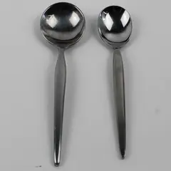 Lot of 2 Washington Forge Northern Sea Pattern SS Sugar & Soup Spoons Rare HTF