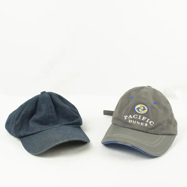 Lot of 2 Adjustable Baseball Caps Grey Pacific Dunes & Denim