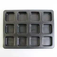 Metallic Brownie Pan 13" x 9.8" Nonstick 12 Squares