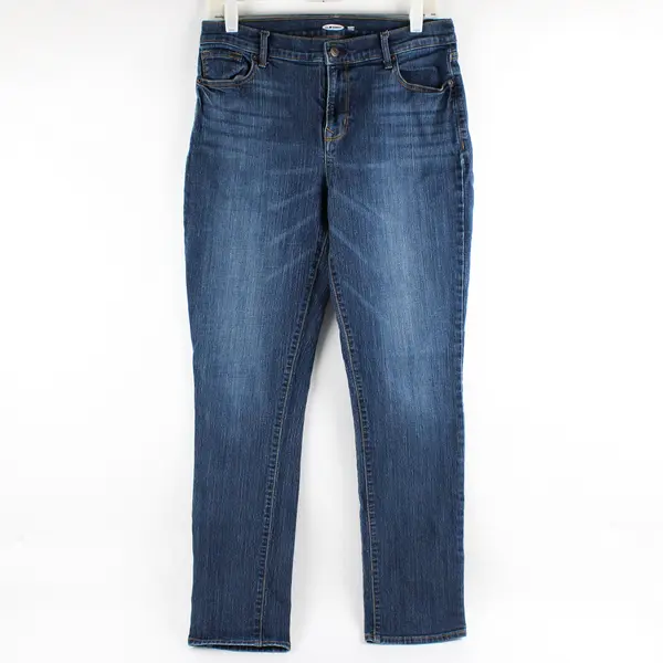 Old Navy Women's 8 Medium Wash Curvy Straight Leg Denim Jeans