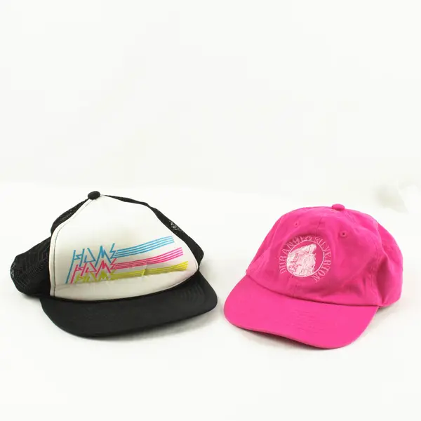 Lot of 2 Adjustable Baseball Caps Pink Durango & Silverton & Black W/Neon