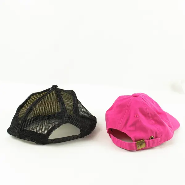 Lot of 2 Adjustable Baseball Caps Pink Durango & Silverton & Black W/Neon