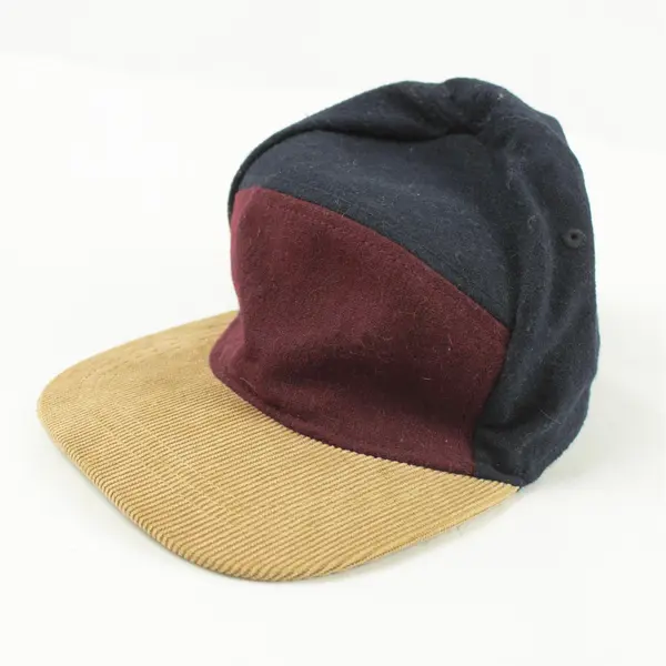 Lot of 2 Toddler Hats Camo Adjustable Baseball & Blue Burgundy W/Brown Bill