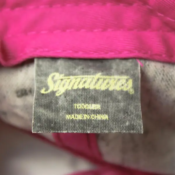 Lot of 2 Toddler Hats Camo Adjustable Baseball & Blue Burgundy W/Brown Bill