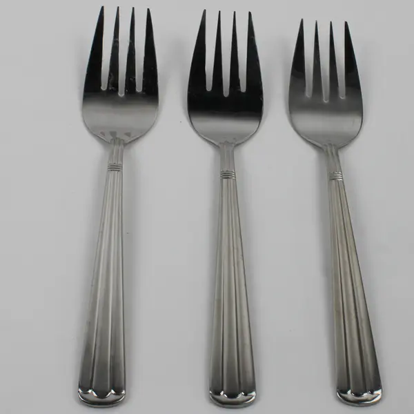 Lot of 3 Wallace Silver Centennial Pattern 18/10 SS Large Cold Meat Fork 9" Rare