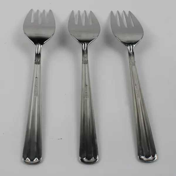 Lot of 3 Wallace Silver Centennial Pattern 18/10 SS Large Cold Meat Fork 9" Rare