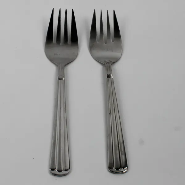 Lot of 2 Wallace Silver Centennial Pattern 18/10 SS Large Cold Meat Fork 9" Rare