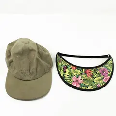 Lot of 2 Hats Men's Brown Mountain Hardwear Adjustable & Sun Visor Tropical