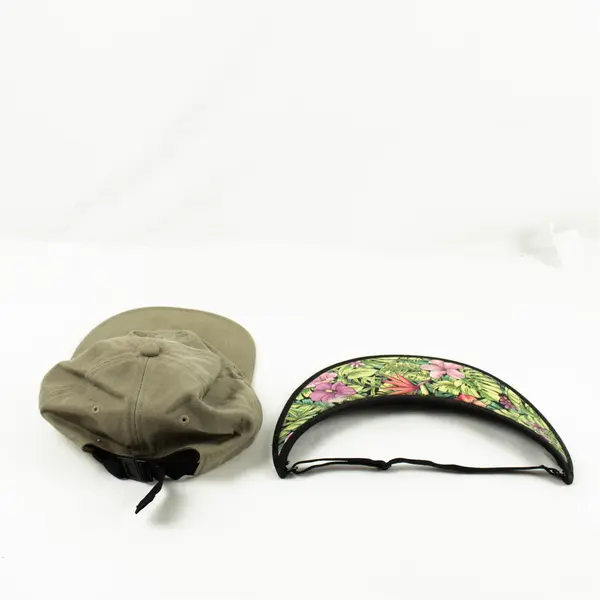 Lot of 2 Hats Men's Brown Mountain Hardwear Adjustable & Sun Visor Tropical