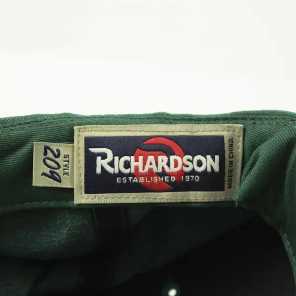 Lot of 2 Adjustable Baseball Caps Green/Brown Cummins & Green Buster's