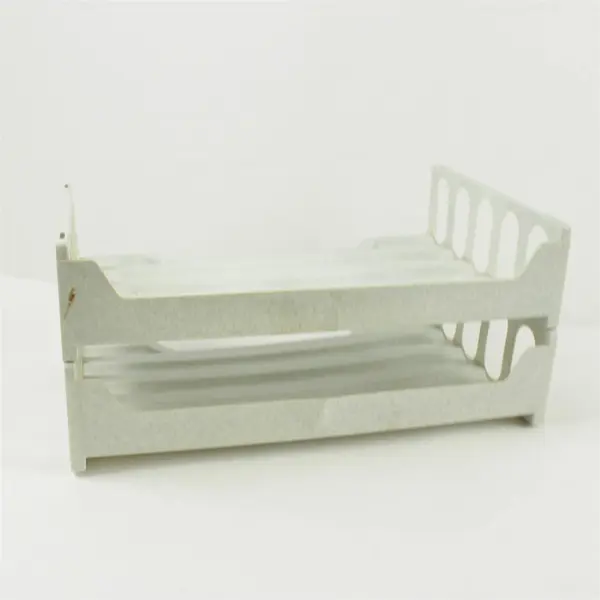 Lot of 2 Stackable Desk Organizer Shelves Office Paper & Folder Storage