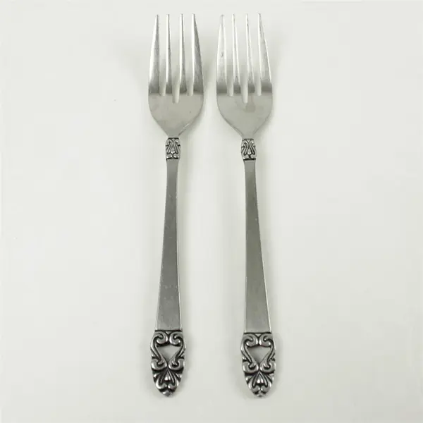 Grace Symphony Stainless Steel Salad Forks Set of 2 Pre-Owned