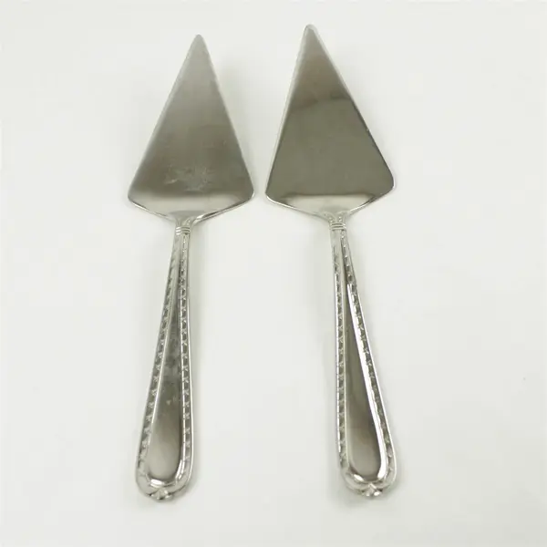 Set of 2 Hampton Silversmiths Nobility All Stainless Pie Servers 11in