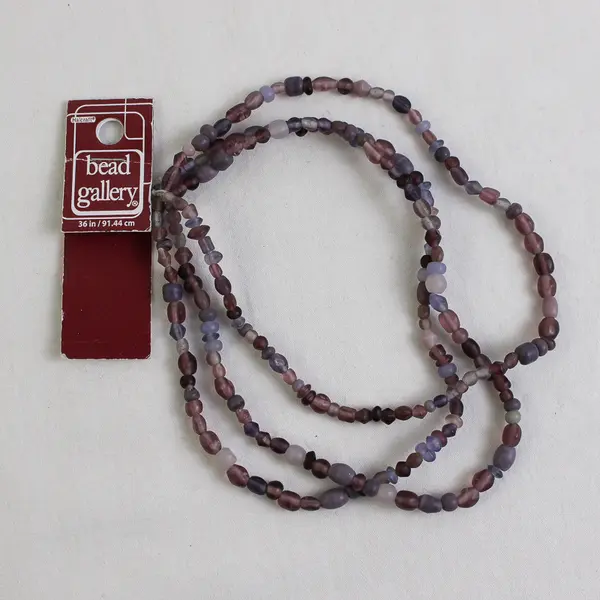 Bead Gallery Purple Glass Small Mix String Beads, #85922 New 