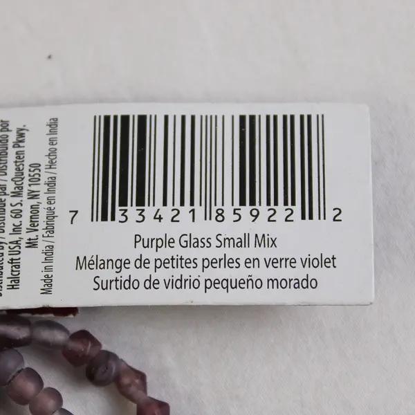 Bead Gallery Purple Glass Small Mix String Beads, #85922 New 
