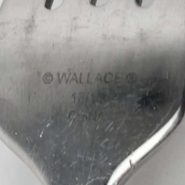 Lot of 4 Wallace Silver Column Pattern 18/10 SS Salad Forks 7.25" Rare HTF Piece