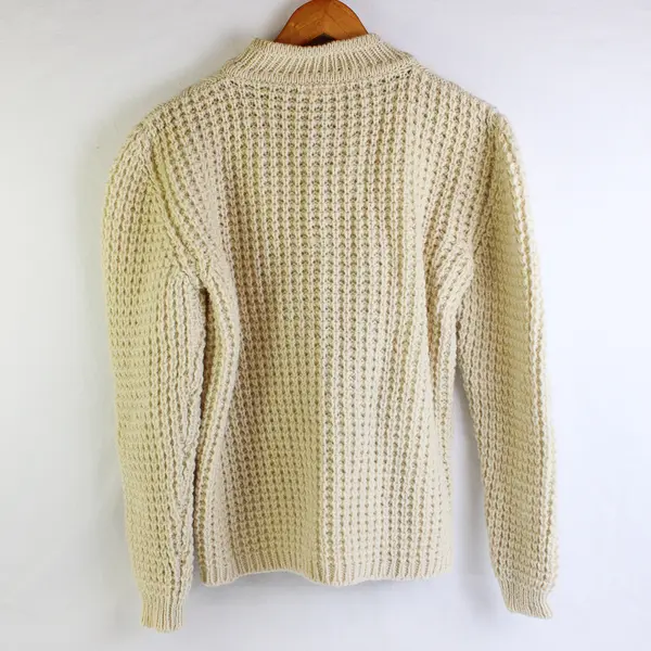 VTG Gaeltarra Adult M 36" Aran Handloomed 100% Wool Cardigan Made in Ireland