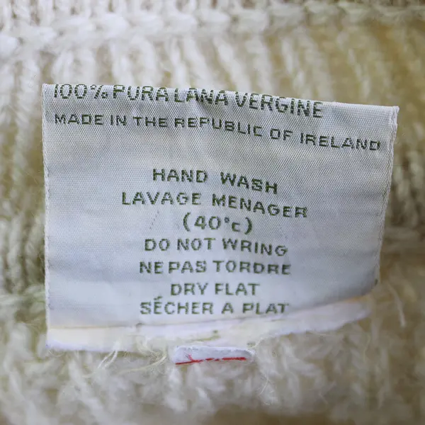 VTG Gaeltarra Adult M 36" Aran Handloomed 100% Wool Cardigan Made in Ireland