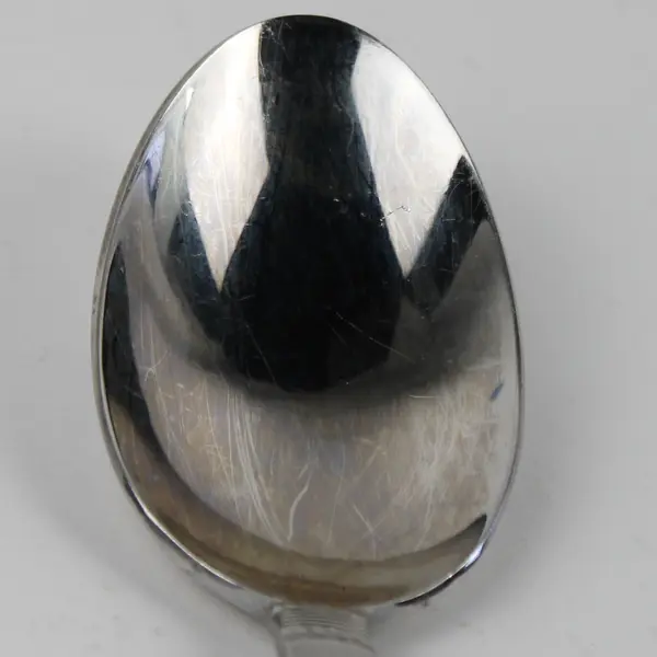 Lot of 4 Wallace Silver Coin Edge Pattern 18/10 SS Oval Soup Spoons 7.5" Good