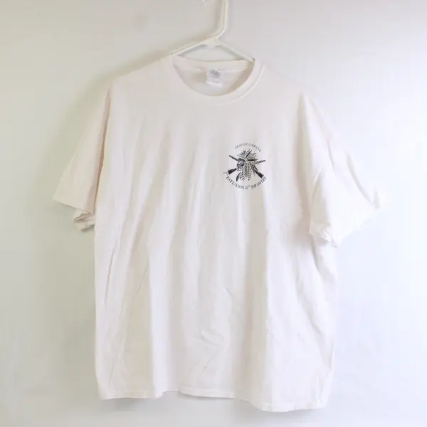 Gildan Adult XL White Bravo Company 2nd Battalion 10th Infantry Blackfoot Tee