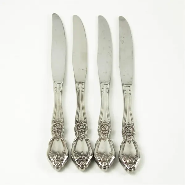 Set of 4 Oneida Plantation Stainless Modern Hollow Knives