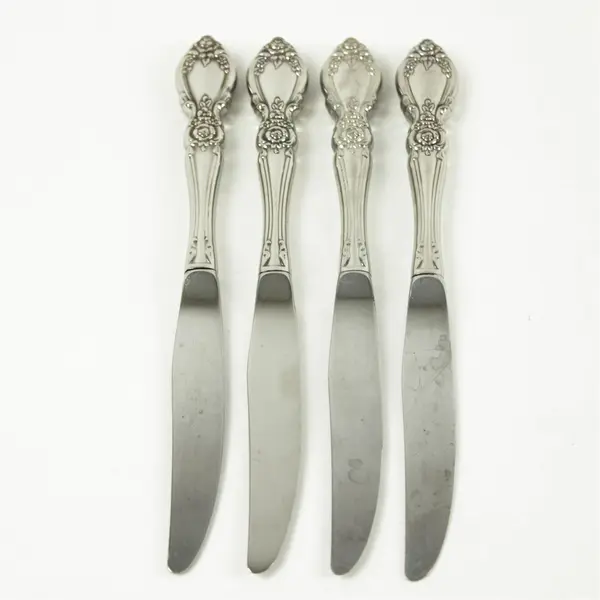 Set of 4 Oneida Plantation Stainless Modern Hollow Knives