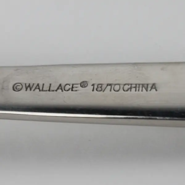 Lot of 3 Wallace Silver Coin Edge Pattern 18/10 SS Oval Soup Spoons 7.5" Good