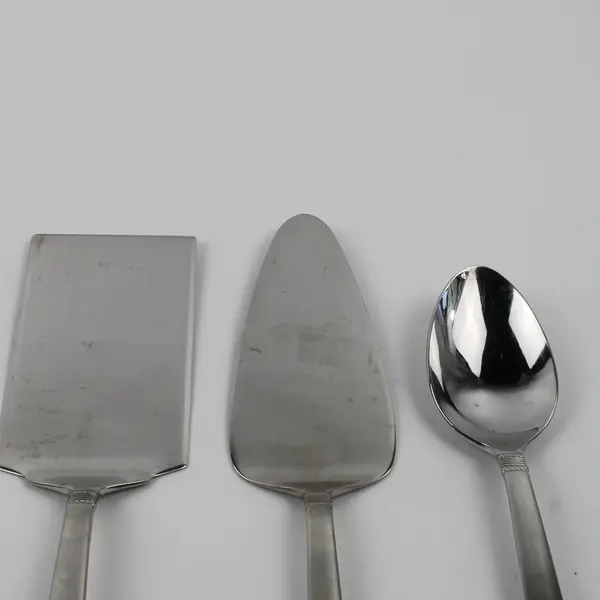 Lot of 3 Wallace Silver Coin Edge Pattern 18/10 SS Serving Utensils Rare HTF 