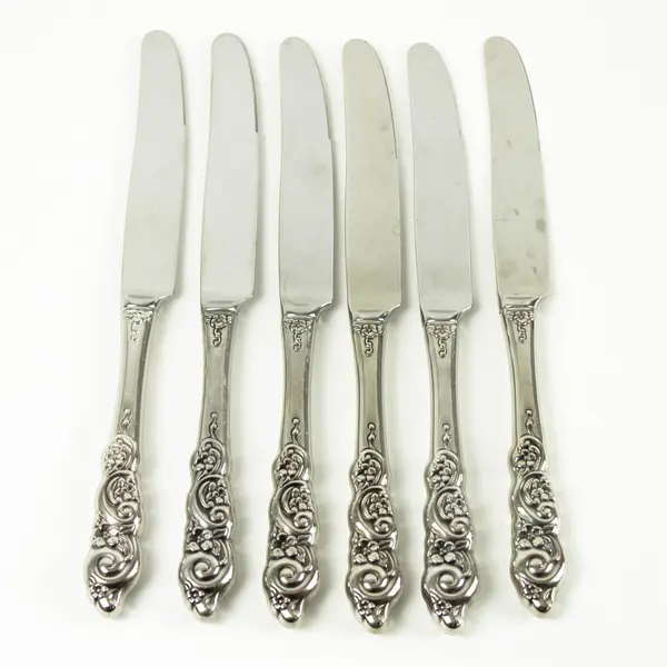 Set of 6 Oneida Barcelona Stainless "New French" Hollow Knives