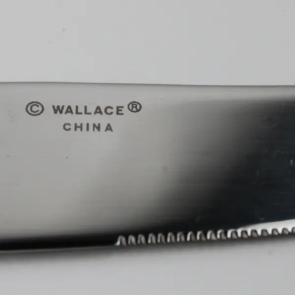 Lot of 7 Wallace Silver Chardonnay Pattern 18/10 SS Dinner Knives 9.5" Good