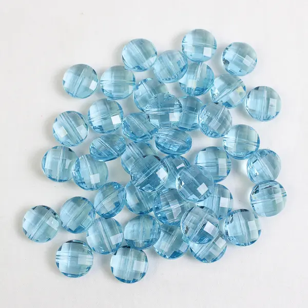 4 x Small Bags of Assorted Blue Acrylic and Plastic Beads, One is Fire Mtn. Gems