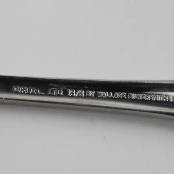 Lot of 2 Wallace Silver Colby Pattern 18/8 SS HTF Rare 1 Teaspoon 1 Sugar Spoon