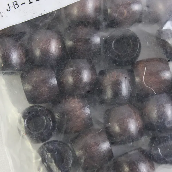 Bag of 30 Dark Brown Wooden Craft Beads, New JB-117 Macra Naut