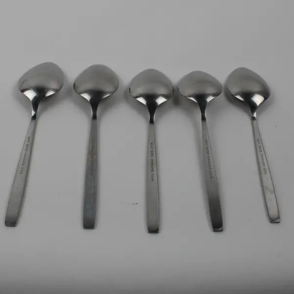 Lot of 5 West Bend 18/8 SS Teaspoons 6.25" Good