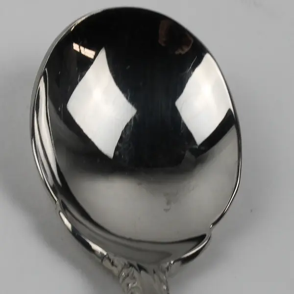 Lot of 2 Wallace Silver Charlottesville Pattern 18/8 SS Sugar Spoons Rare HTF 6"