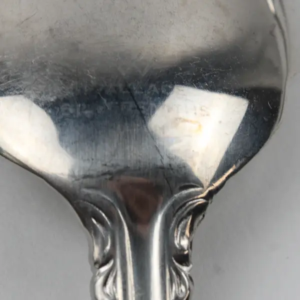 Lot of 2 Wallace Silver Charlottesville Pattern 18/8 SS Sugar Spoons Rare HTF 6"