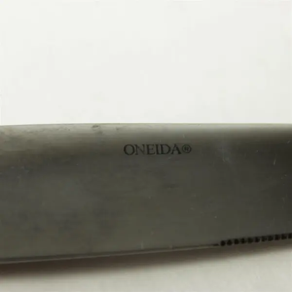 Set of 4 Oneida Satin Garnet Stainless "New French" Solid Knives