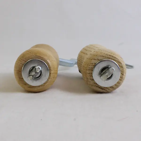 Set Of 2 Matching Breezily Wire Twister Pistol Grip Wooden Handle Hook