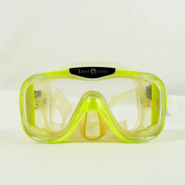 Aqua Lung Quartz 3 Tempered Glass Mask Neon/Clear Scuba Diving Snorkeling Dive