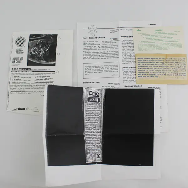 Lot Of Vintage Printed Cooking Recipes Ephemera Snacks Meals Desserts