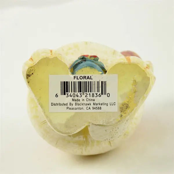 Easter Bunny Figurine Orange Jacket Holding Painted Egg Collectible