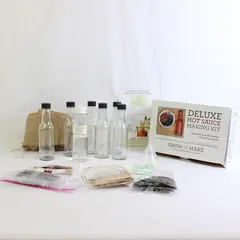 Grow And Make Crafting Kits Deluxe Hot Sauce Culinary Making Kit (6 Bottles)