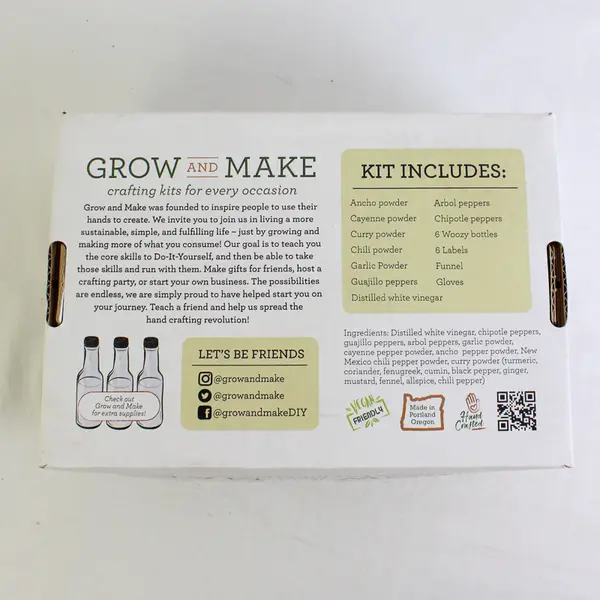 Grow And Make Crafting Kits Deluxe Hot Sauce Culinary Making Kit (6 Bottles)